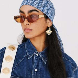 NWOT POPPY LISSIMAN COURTNEY SUNGLASSES IN 
COGNAC